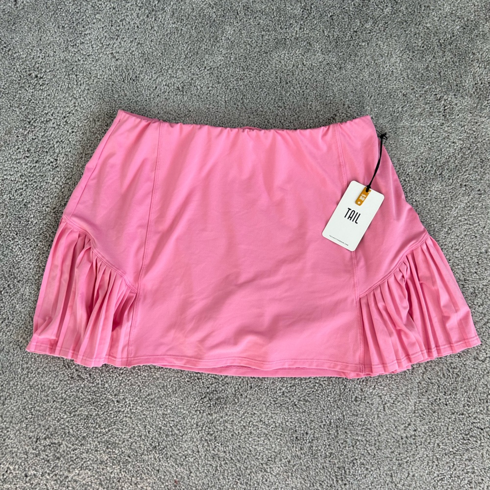 Tail Pink golf Skirt with UPF 50 with Ruffle Accents